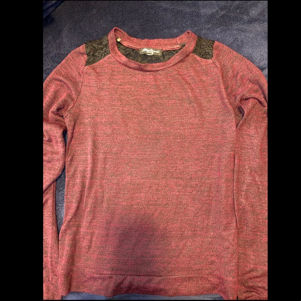 Maroon Long Sleeve with Lace Back